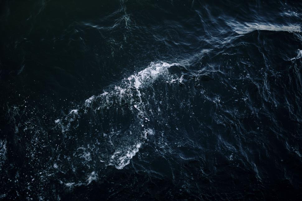 Free Image of Abstract and dark ocean water texture 