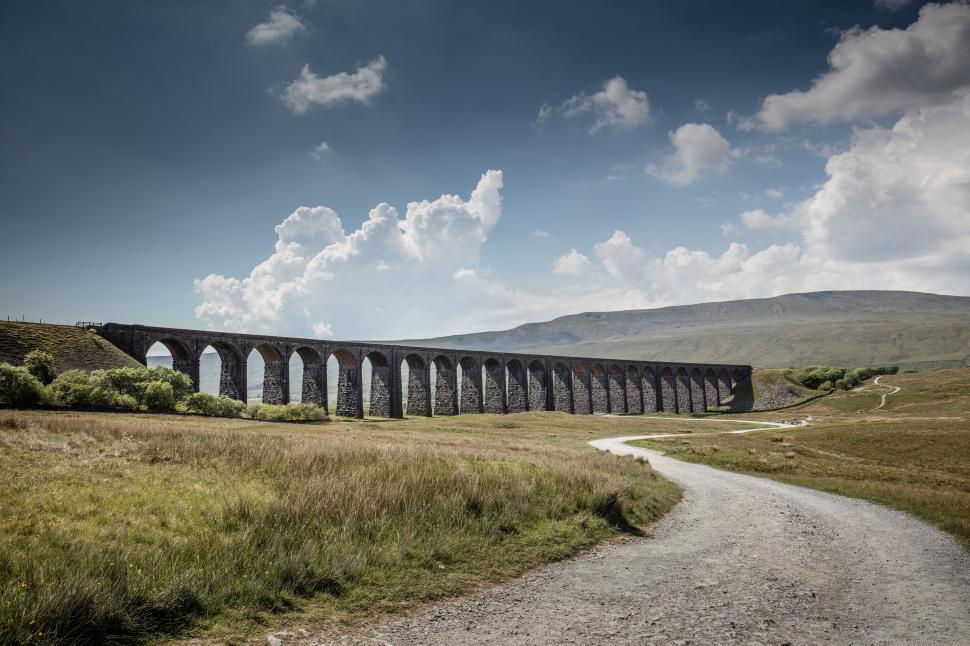 Free Image of Picturesque Countryside Viaduct in England 