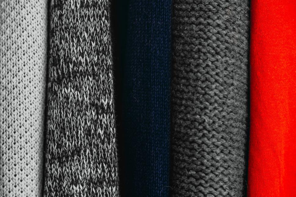 Free Image of Close-up of diverse fabric textures 