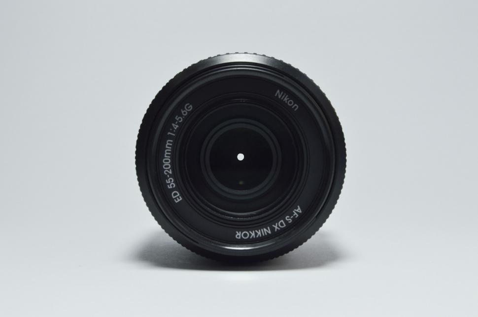 Free Image of Front view of a Nikon camera lens 