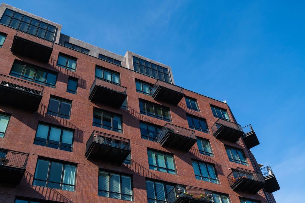 Free Image of Modern apartment building with balconies 