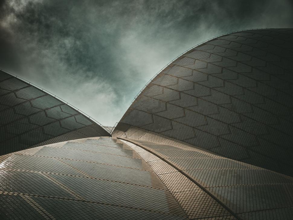 Free Image of Abstract architecture of Sydney Opera House 