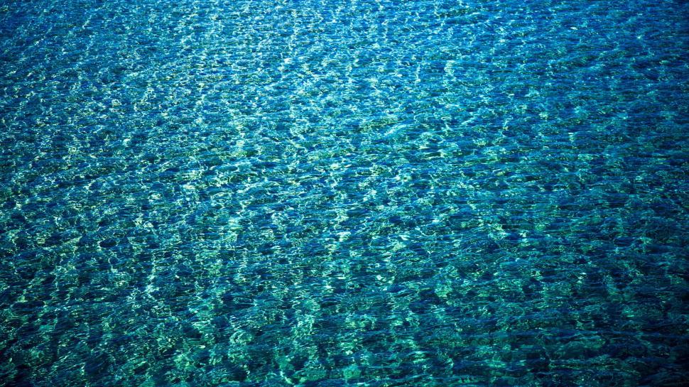 Free Image of Rippling water surface in shades of blue 