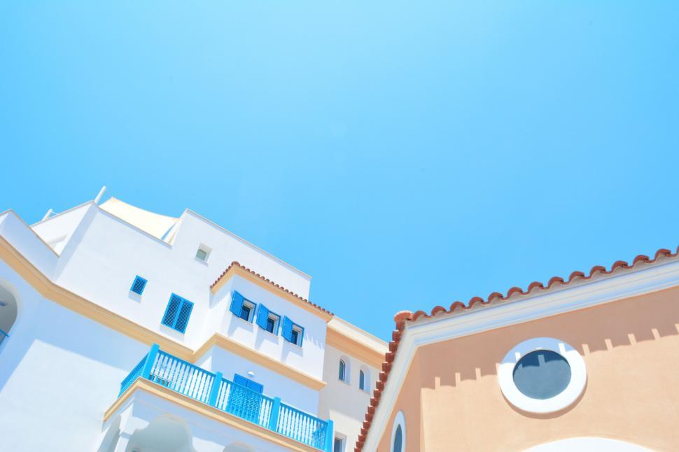 Free Image of Classic Mediterranean architecture under blue sky 