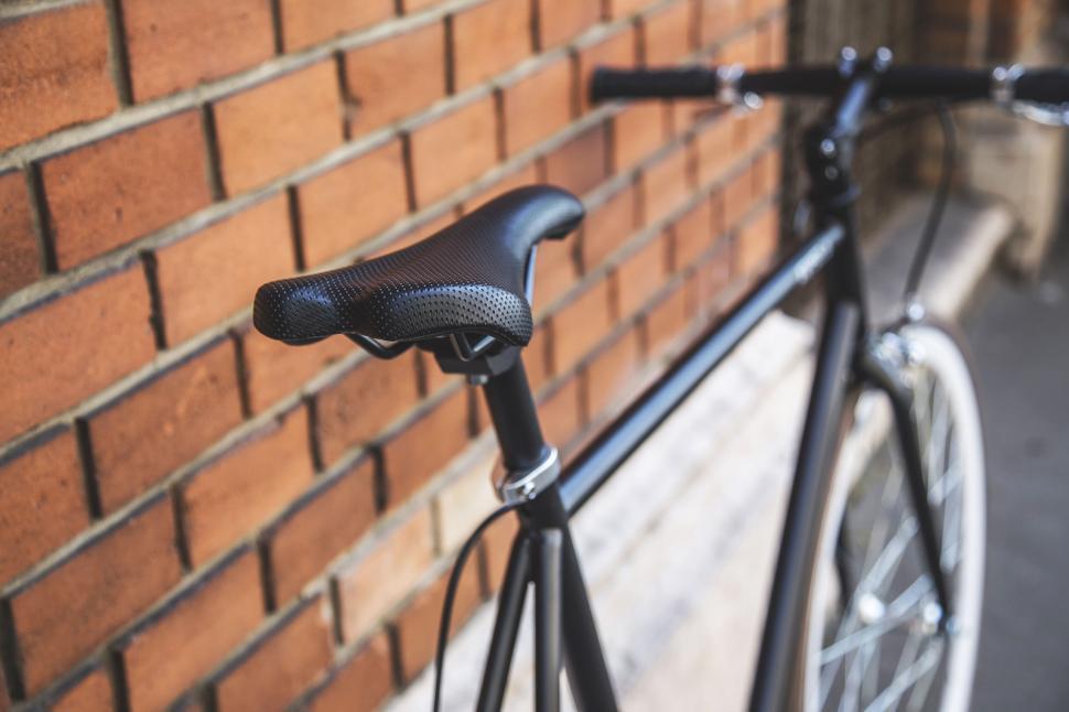 Free Image of Close-up of a modern bicycle saddle 