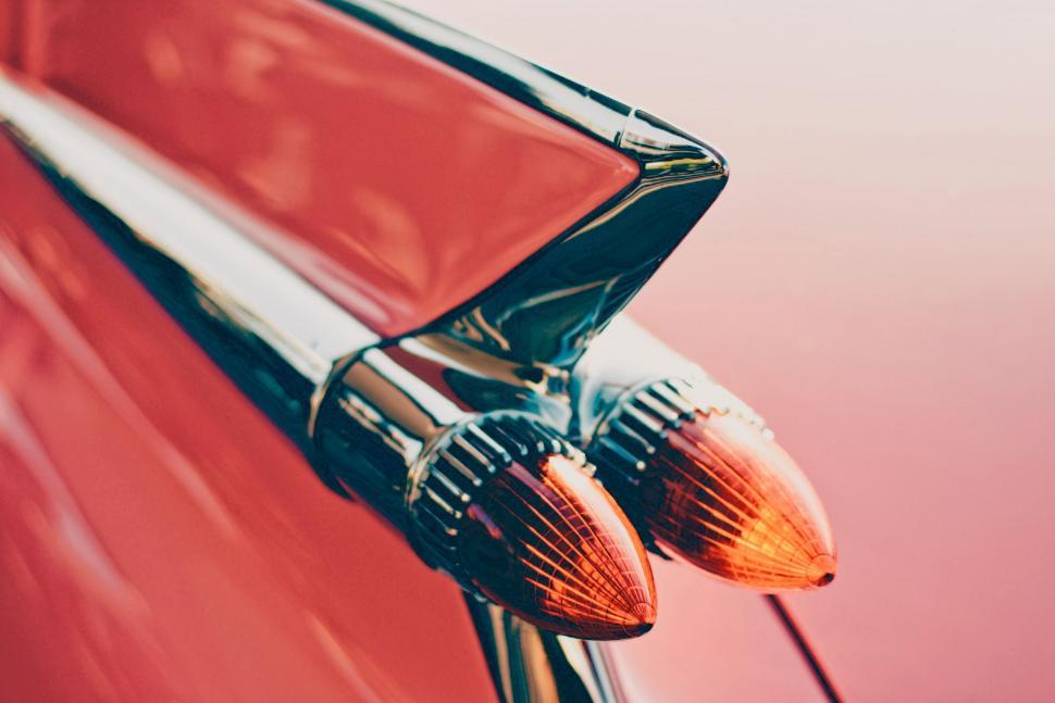 Free Image of Close-up of vintage car tail lights 