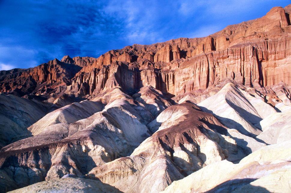 Free Image of cliffs death valley california mountains national park rugged rocks golden canyon 