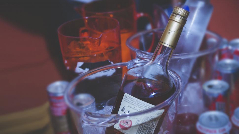 Free Image of Variety of alcoholic beverages in a party 