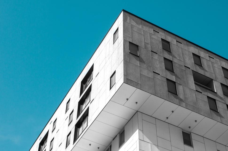 Free Image of Modern architecture with geometric facade 