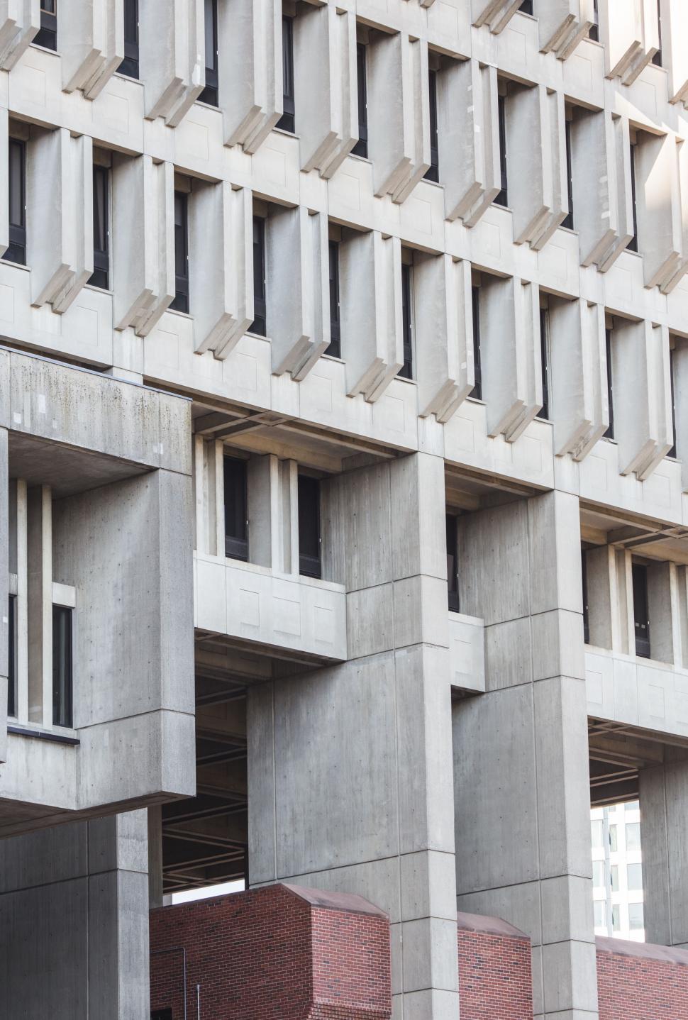Free Image of Angular brutalist building exterior design 