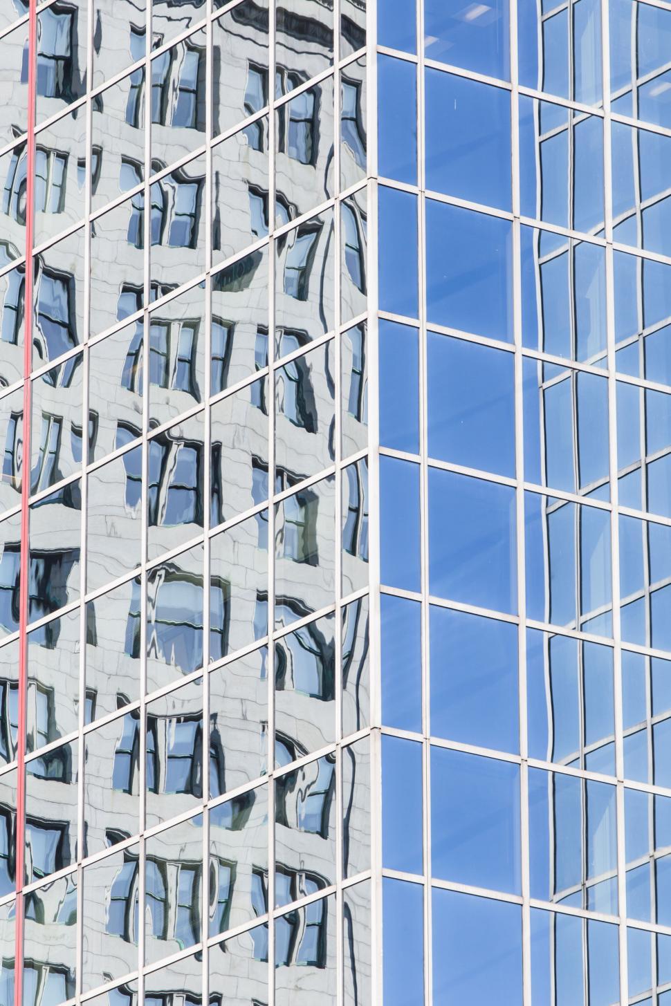 Free Image of Abstract reflection in building windows 