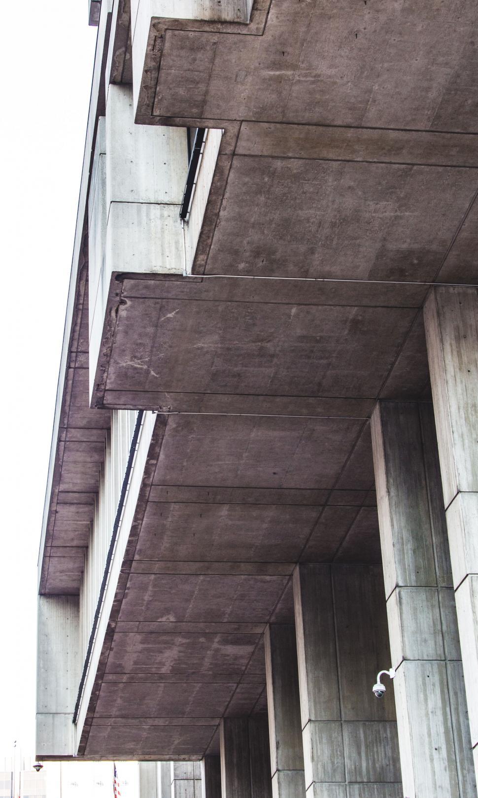 Free Image of Brutalist architecture of concrete slabs 