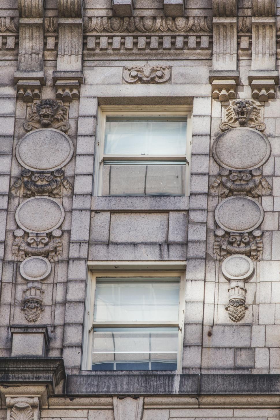Free Image of Ornate historical building window details 
