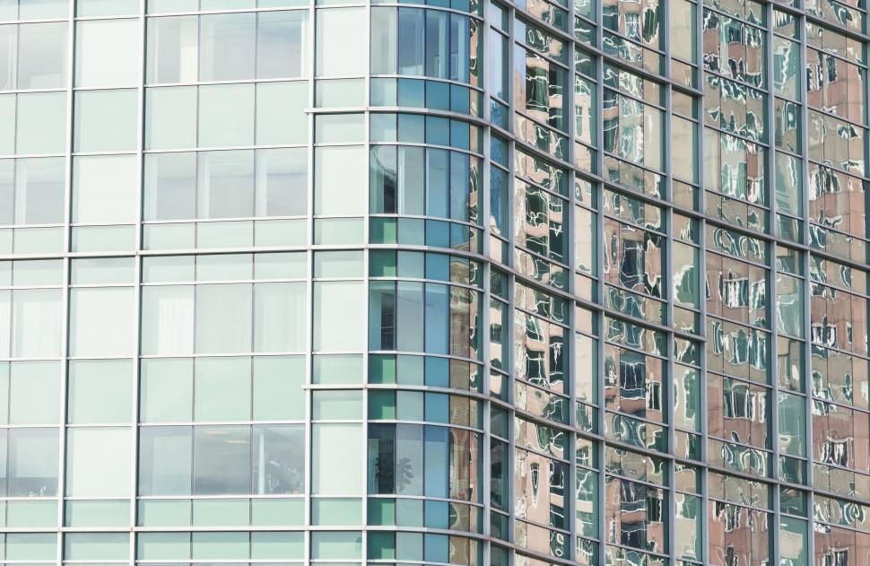 Free Image of Curved glass office building facade 