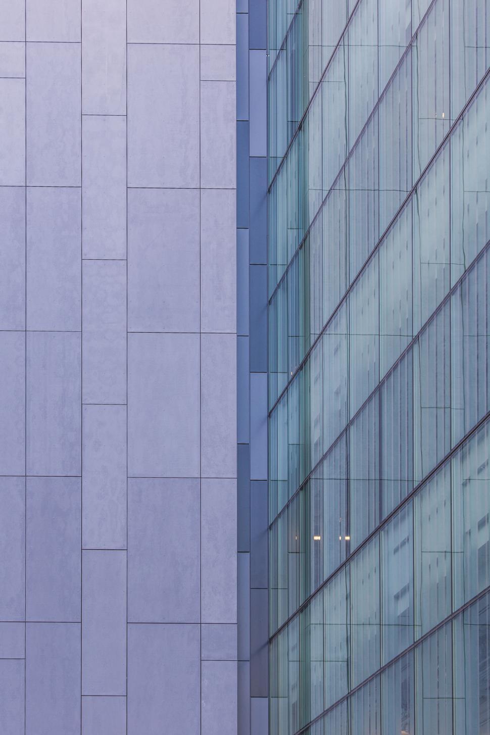 Free Image of Modern office building facade with reflections 