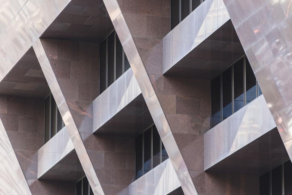 Free Image of Geometric architecture of contemporary building 