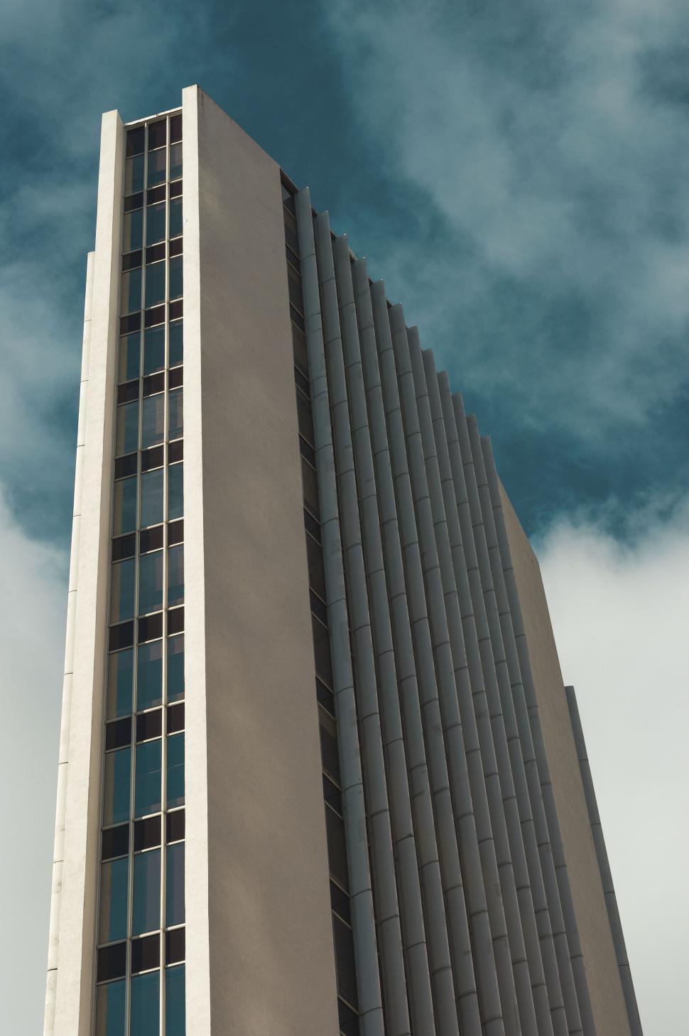 Free Image of Modern skyscraper against blue sky 