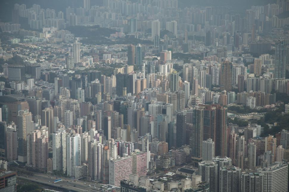 Free Image of Aerial view of dense urban cityscape 