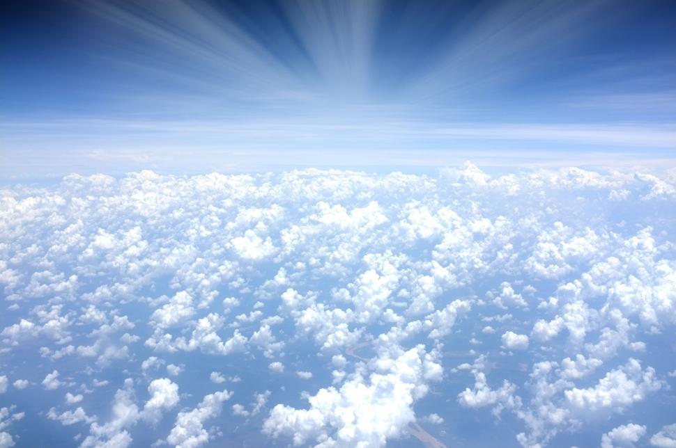 Free Image of View of clouds from an airplane 