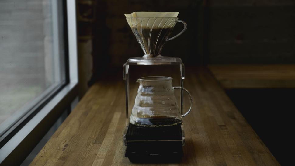 Free Image of Pour-over coffee brewing indoors 