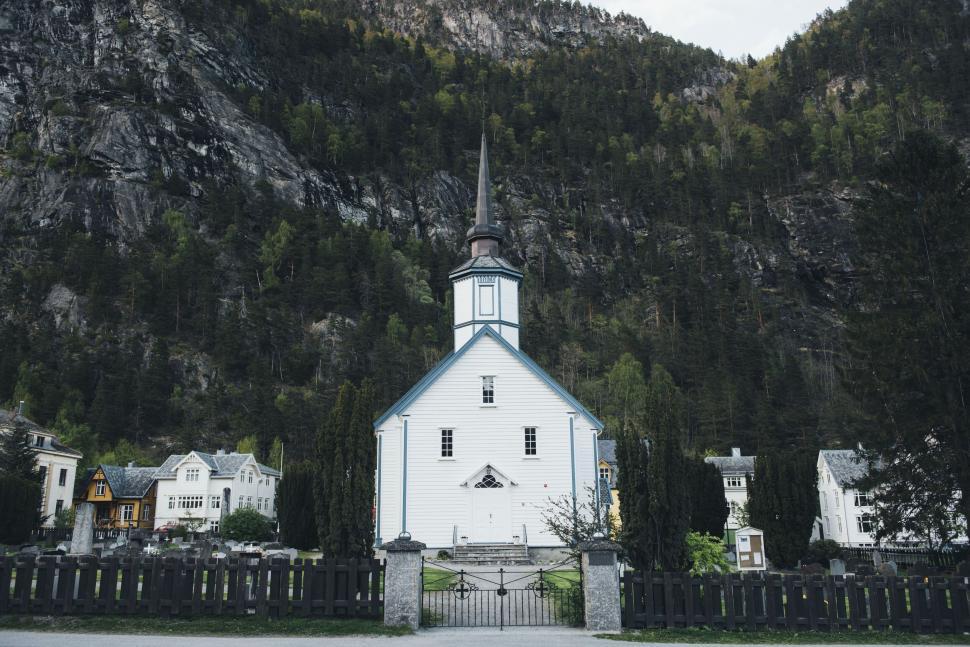 Free Image of Traditional church in a mountain village 