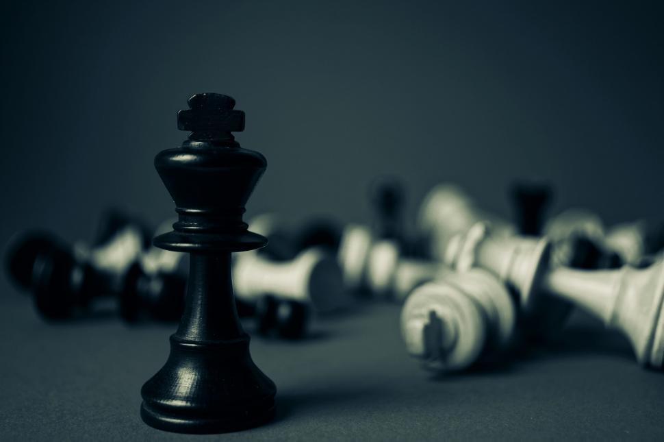 Free Image of Solitary black chess king standing 