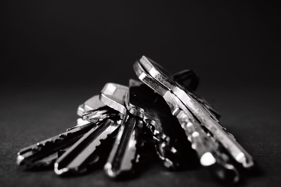 Free Image of Cluster of keys in close-up view 