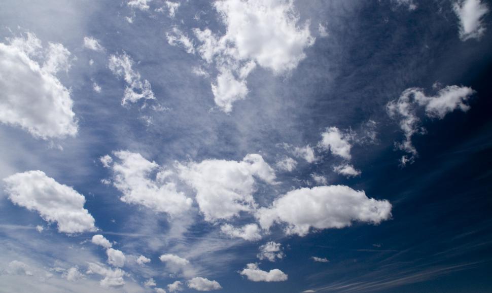 Free Image of Blue Sky Dotted with White Clouds 
