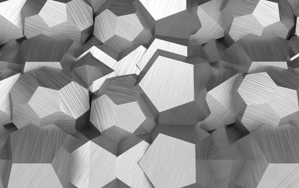 Free Image of Geometric abstract pattern in grayscale 