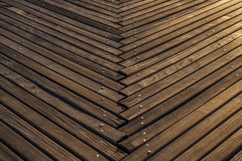 Free Image of Close-up of textured wooden deck 
