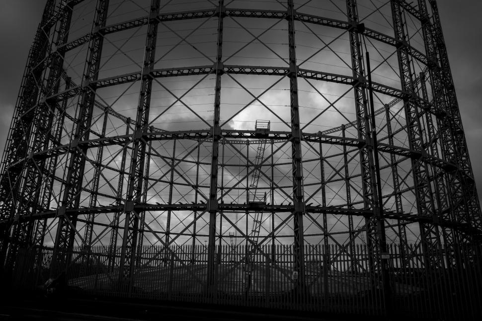 Free Image of Monochromatic Gas Holder Structure 