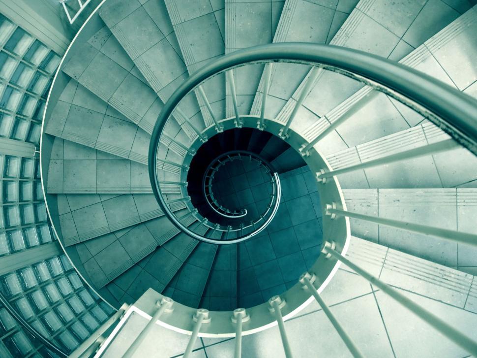 Free Image of Spiral staircase with modern design 