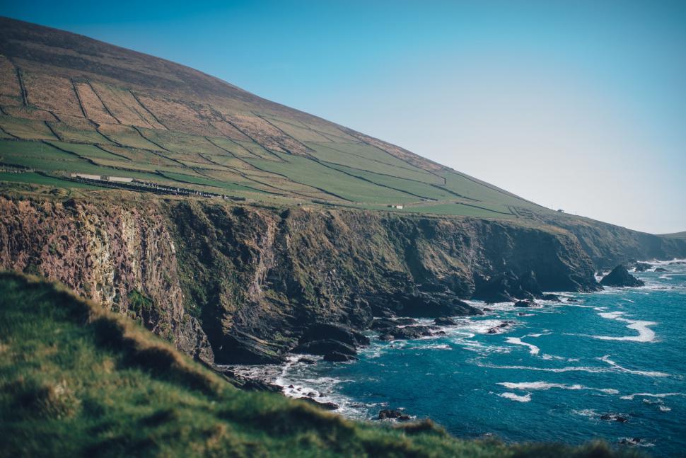 Free Image of Cliffs overlooking a rugged coastline 