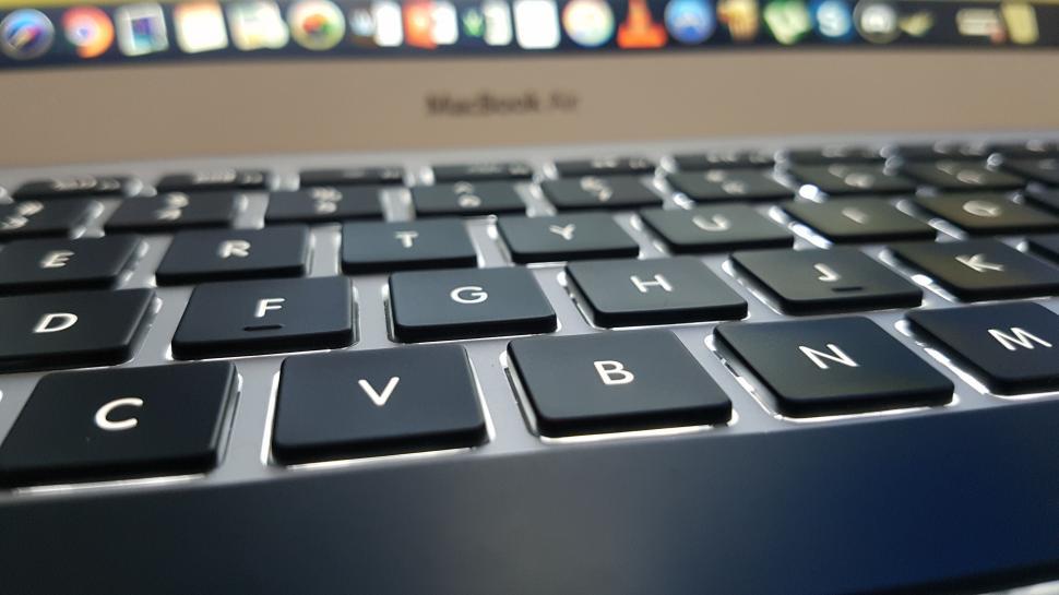 Free Image of Close-up of laptop keyboard with focus 