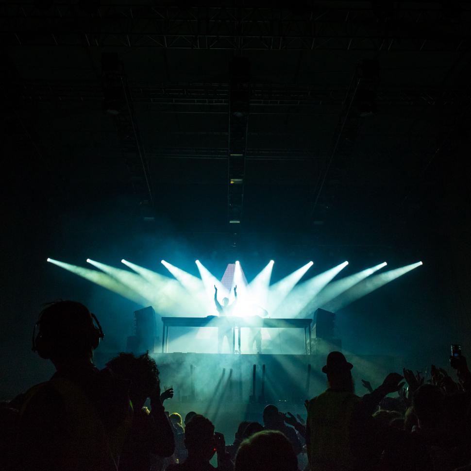 Free Image of Silhouette audience at a concert 