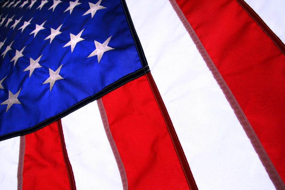 Free Image of Hanging American Flag 