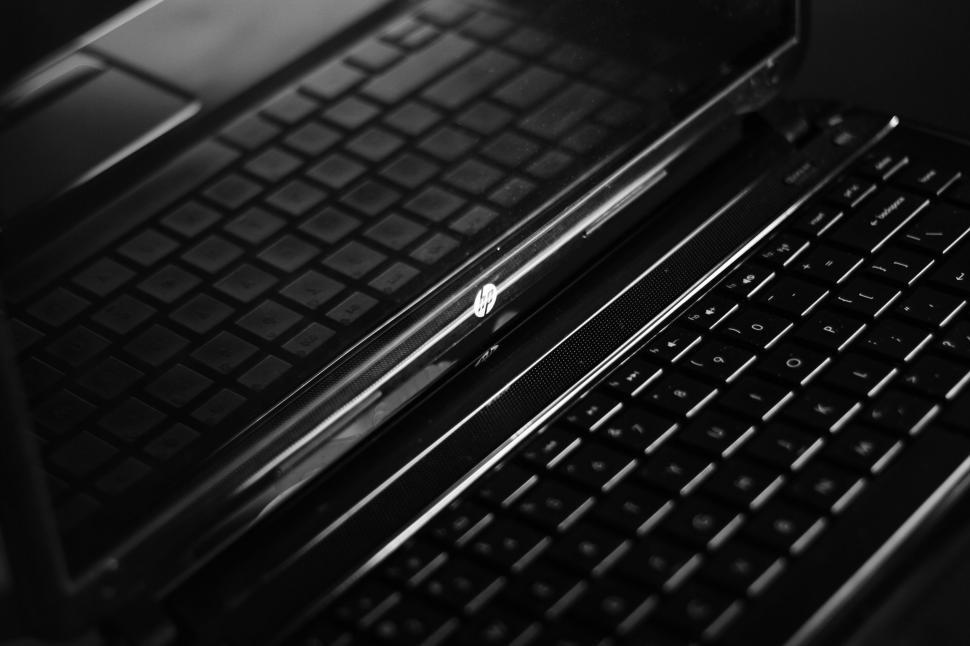 Free Image of Close-up of modern laptop keyboard 