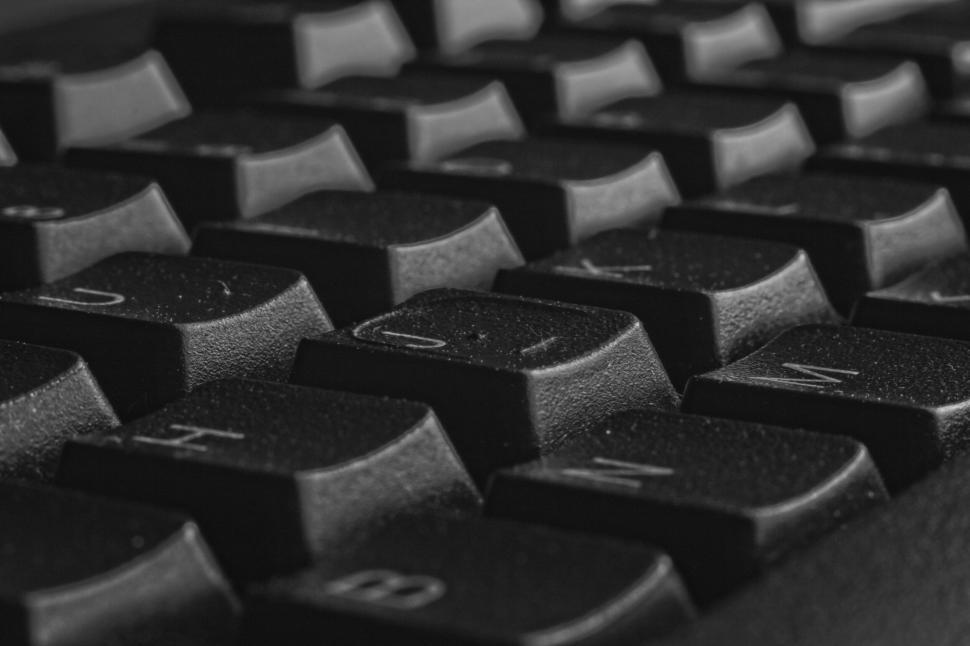 Free Image of Close-up of black computer keyboard 