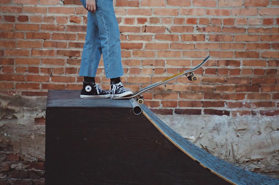 Free Image of Skateboarder at a skatepark 