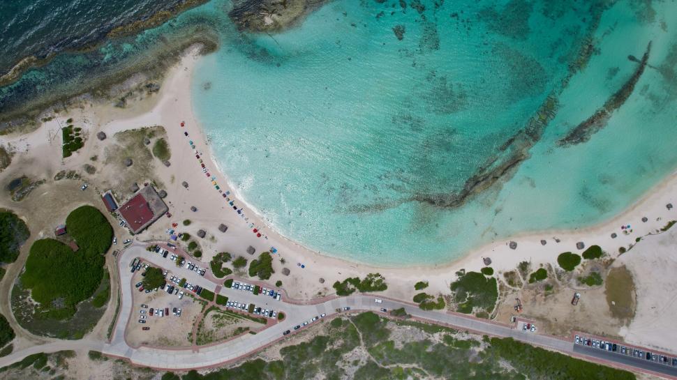 Free Image of Top-down view of tropical beach and coastline 