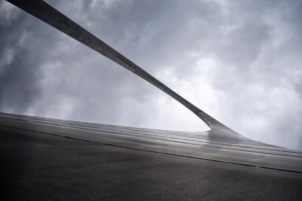 Free Image of Looking up at modern architectural curve 