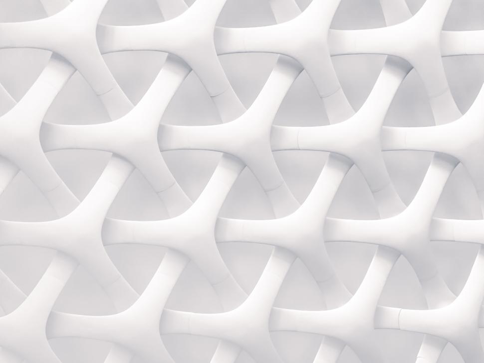 Free Image of Abstract white interwoven pattern forming unique shapes 
