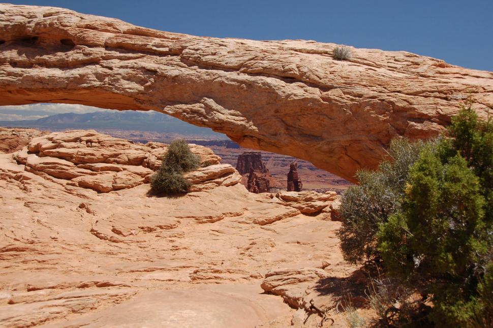 Free Image of Natural arch and hoodoos 