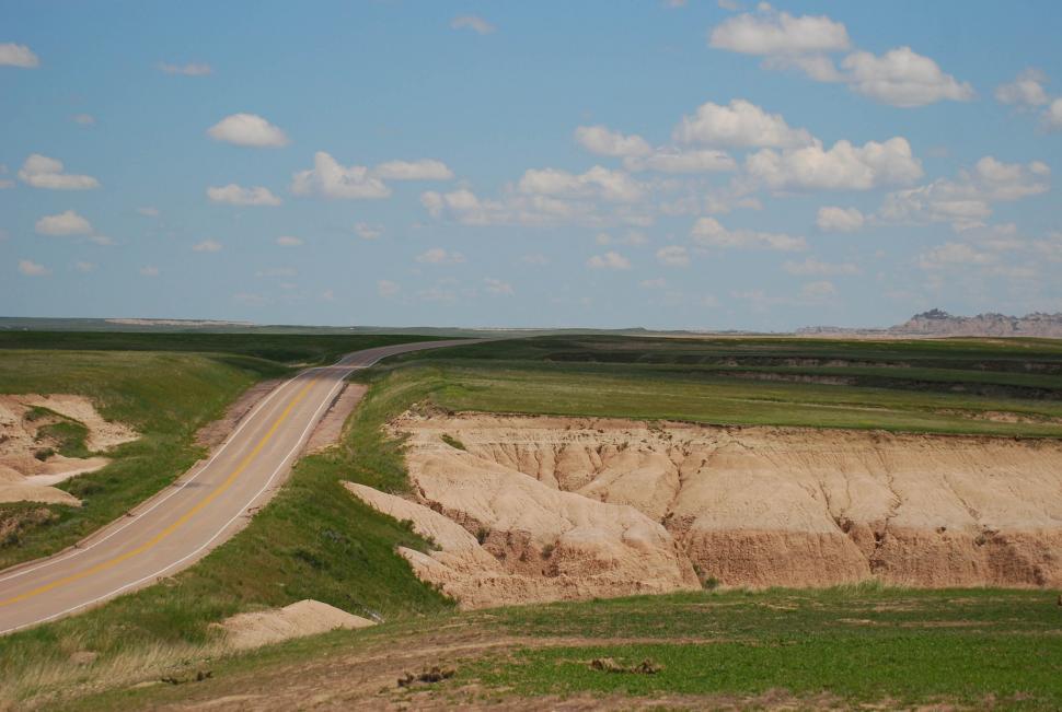 Free Image of Flat landscape with dirt road 