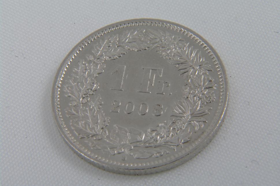 Free Image of Silver Coin With Wreath Design 