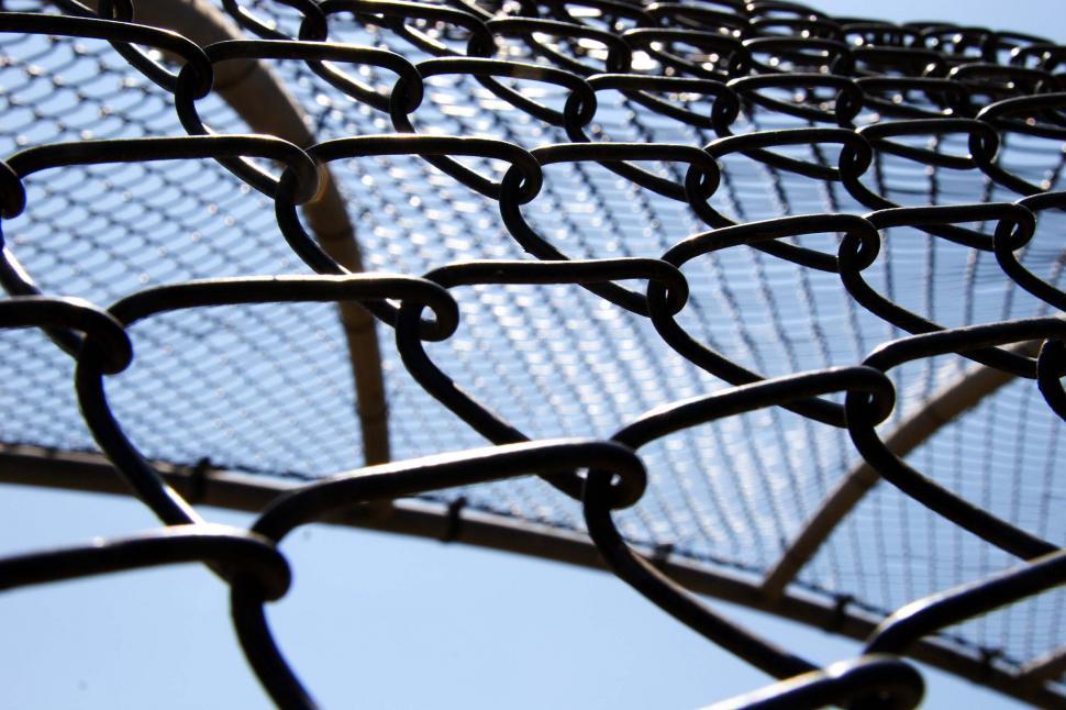 Free Image of Chain link backstop 