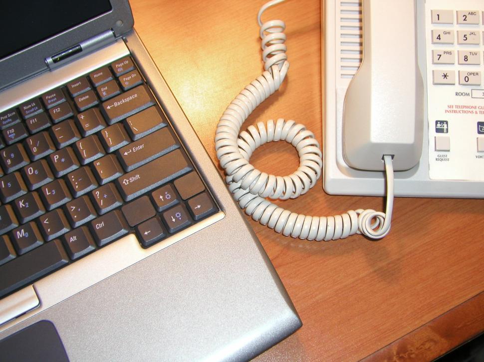 Free Image of Computer and Phone 