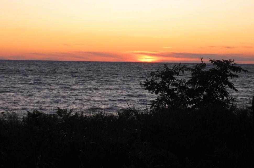Free Image of Sunset Over Lake Huron 