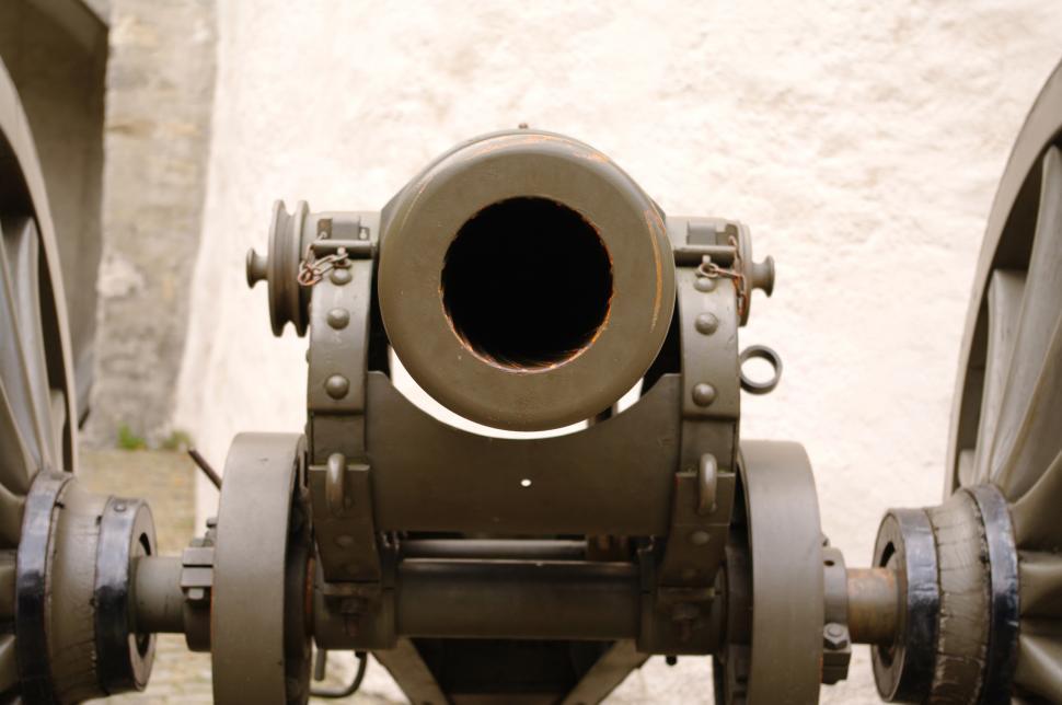 Free Image of Close Up of a Cannon on the Ground 