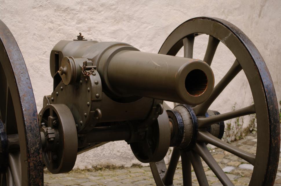 Free Image of Close Up of Cannon by Wall 